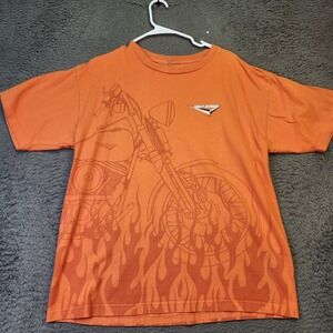 Vintage Harley-Davidson Shirt Mens Large St Thomas‎ Motorcycle Flames 2004 Tee